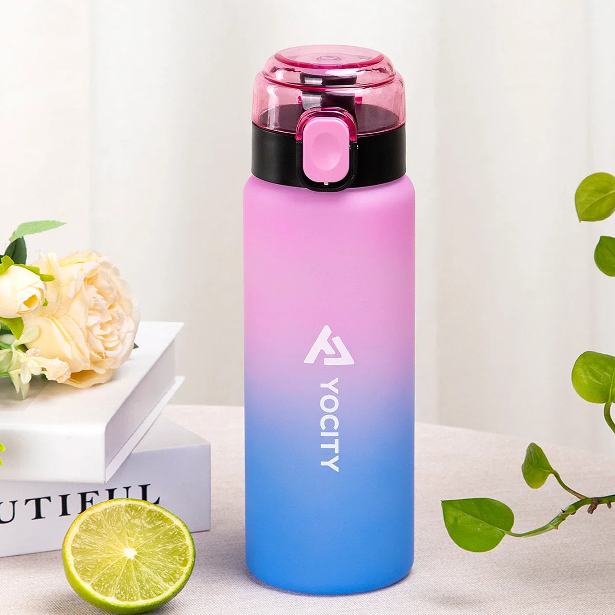 750ml Tritan Frosted Gradient Water Bottle for Drinking Portable Sport Tea Coffee Cup Kitchen Tools Kids Water Bottle School