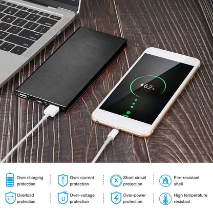 20000mAh 5V/2.1A Portable Power Bank Battery Pack for Heated Vest Jacket Pants Socks USB Power Bank for phone with Flashlight