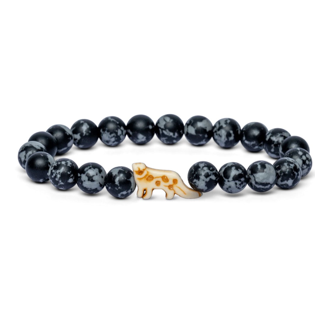 FAHLO - SNOW LEOPARD TRACKING BRACELET | PAPILLAE STONE