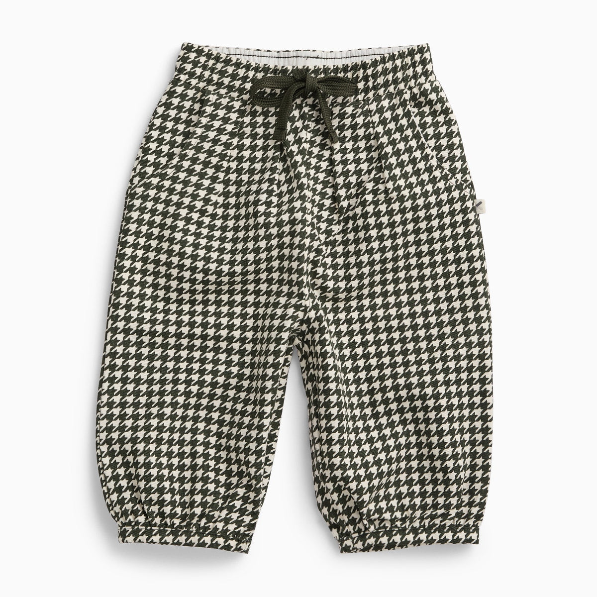 KIDLY by MORI Barrel Leg Houndstooth Trousers