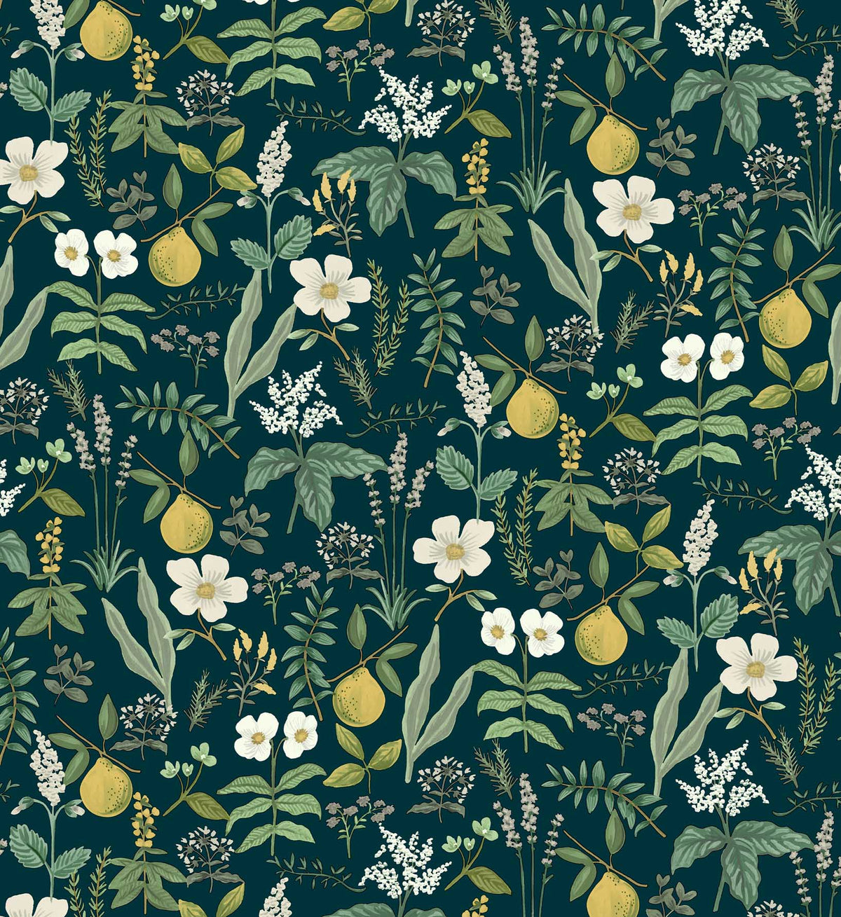 Herb Garden Peel & Stick Wallpaper - Navy