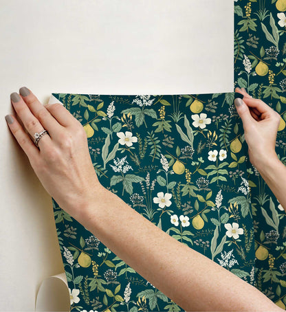 Herb Garden Peel & Stick Wallpaper - Navy