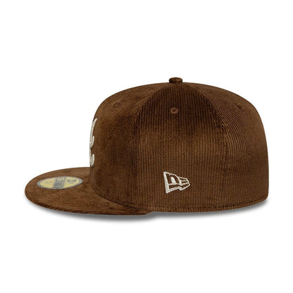 This is a Atlanta Braves MLB Cord Dark Brown 59FIFTY Fitted Cap 5