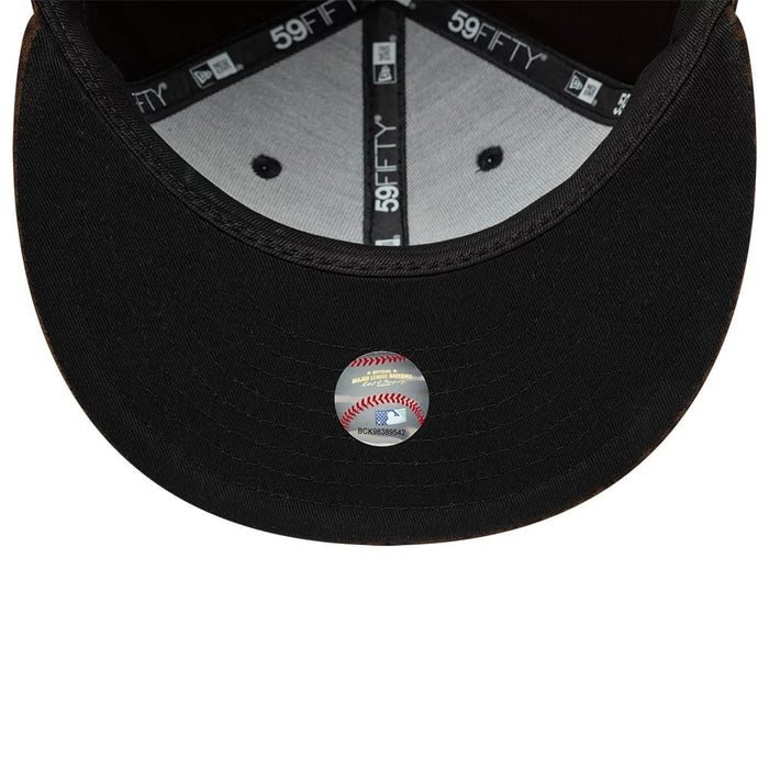 Pictured is this MLB Leopard Atlanta Braves 59FIFTY Fitted cap in black. 2