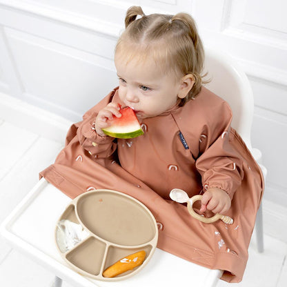 Bibado Long Sleeve Coverall Weaning Bib - Chasing Rainbows