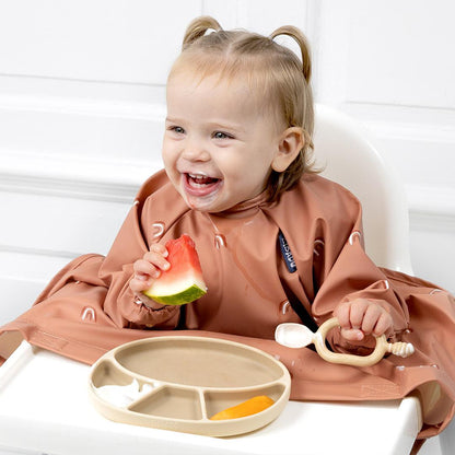Bibado Long Sleeve Coverall Weaning Bib - Chasing Rainbows