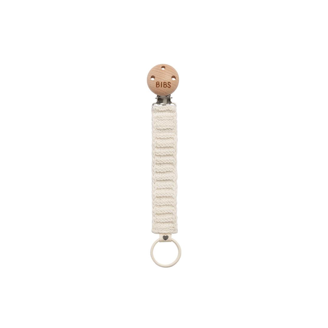BIBS Pacifier Clip - Ivory - Knitted