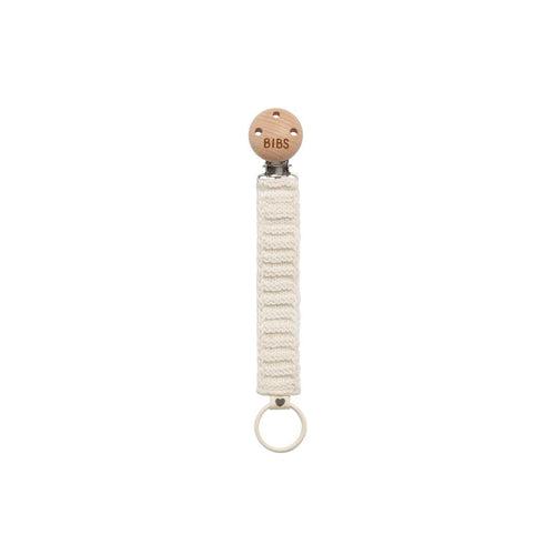 BIBS Pacifier Clip - Ivory - Knitted