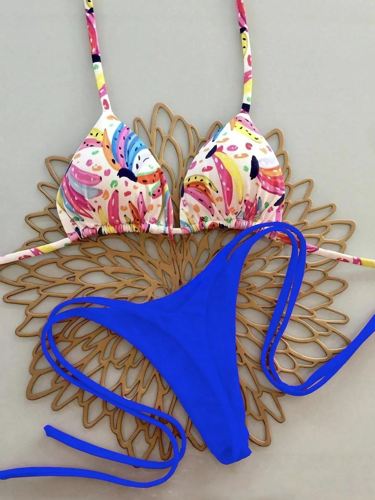 Bikini Print Swimsuit Beach Sexy Ladies Swimwear Seaside Vacation