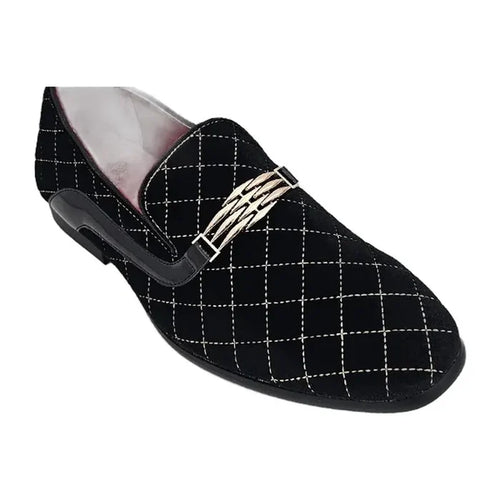 RB-111 Black velvet dress loafer for men – KCT Menswear