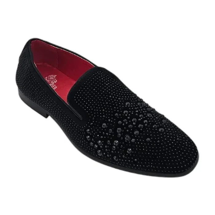 RB-104 Black velvet dress loafer for men – KCT Menswear