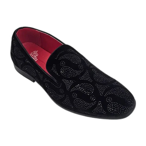 RB-108 Black velvet dress loafer for men – KCT Menswear
