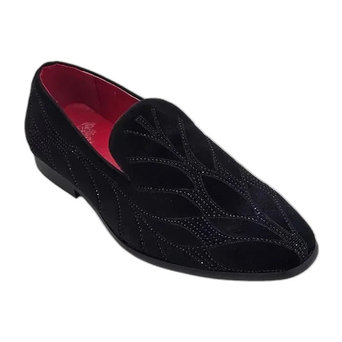 RB-100 Black velvet dress loafer for men – KCT Menswear