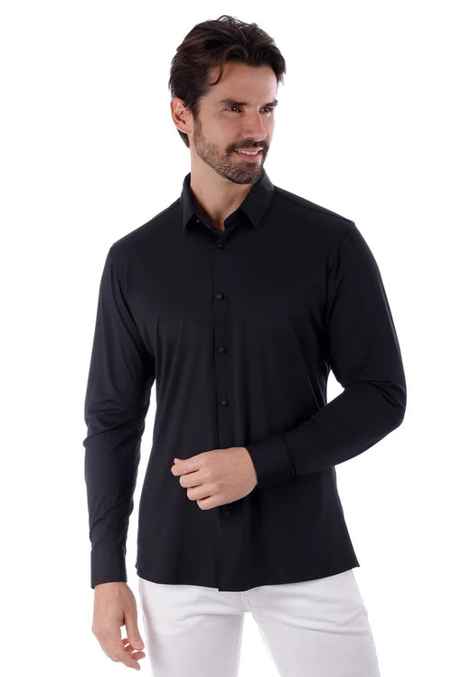 Black Ultra Stretch Dress Shirt