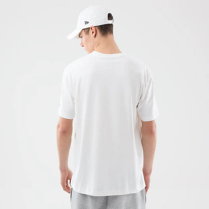The model is wearing this Space Jam 2 X NBA Brooklyn Nets T-Shirt in white. 2