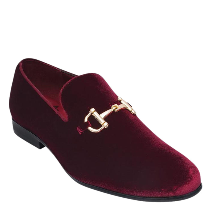 Burgundy velvet prom loafer for men – KCT Menswear