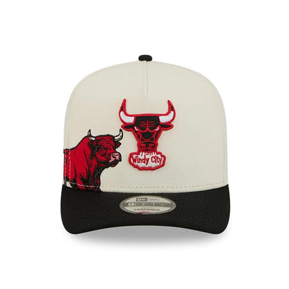 Pictured is this NBA Hardwood Classic Chicago Bulls 9FIFTY A-Frame Snapback cap in black. 3