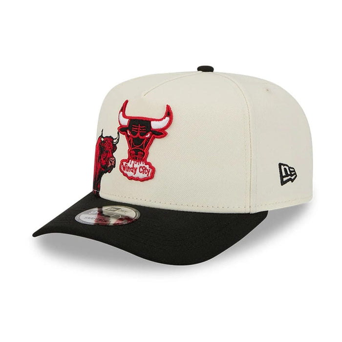 Pictured is this NBA Hardwood Classic Chicago Bulls 9FIFTY A-Frame Snapback cap in black. 4