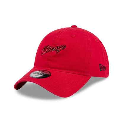Pictured is this NBA Hardwood Classic Chicago Bulls 9TWENTY cap in red. 1