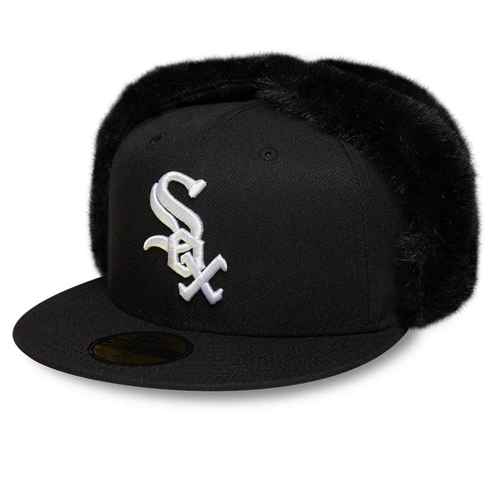 Pictured is this MLB World Series Chicago White Sox Dogear 59FIFTY Fitted cap in black. 4