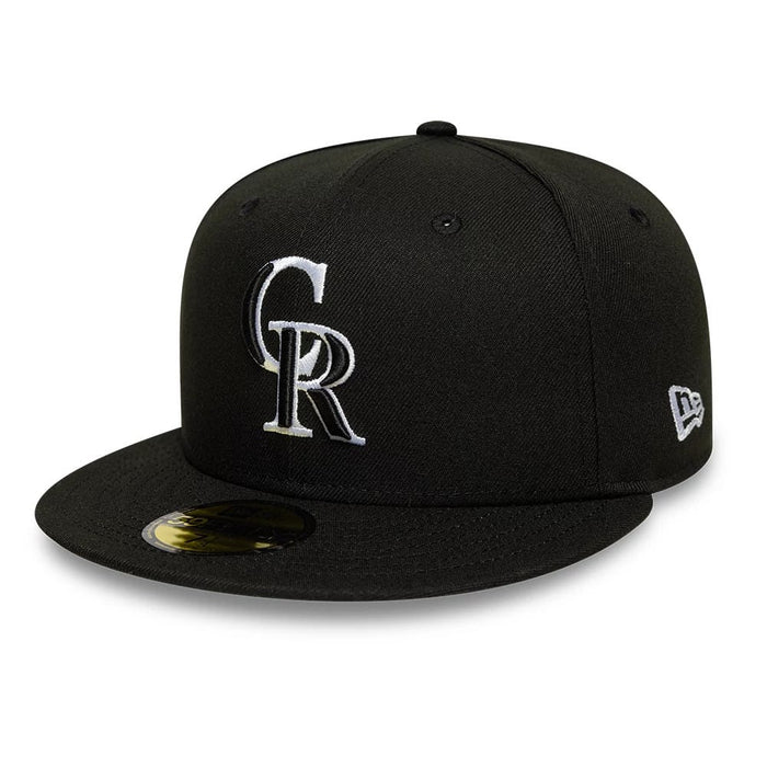 This is a Colorado Rockies MLB Black 59FIFTY Fitted Cap 1