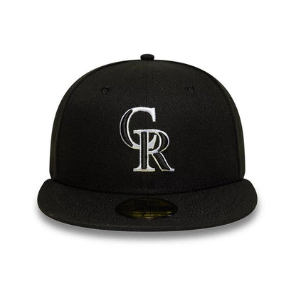 This is a Colorado Rockies MLB Black 59FIFTY Fitted Cap 3