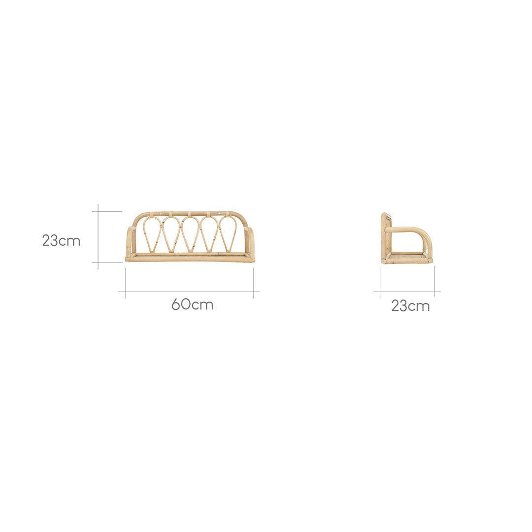 CuddleCo Aria Shelf - Rattan