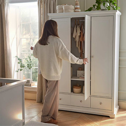 CuddleCo Beaumont Triple Wardrobe - White