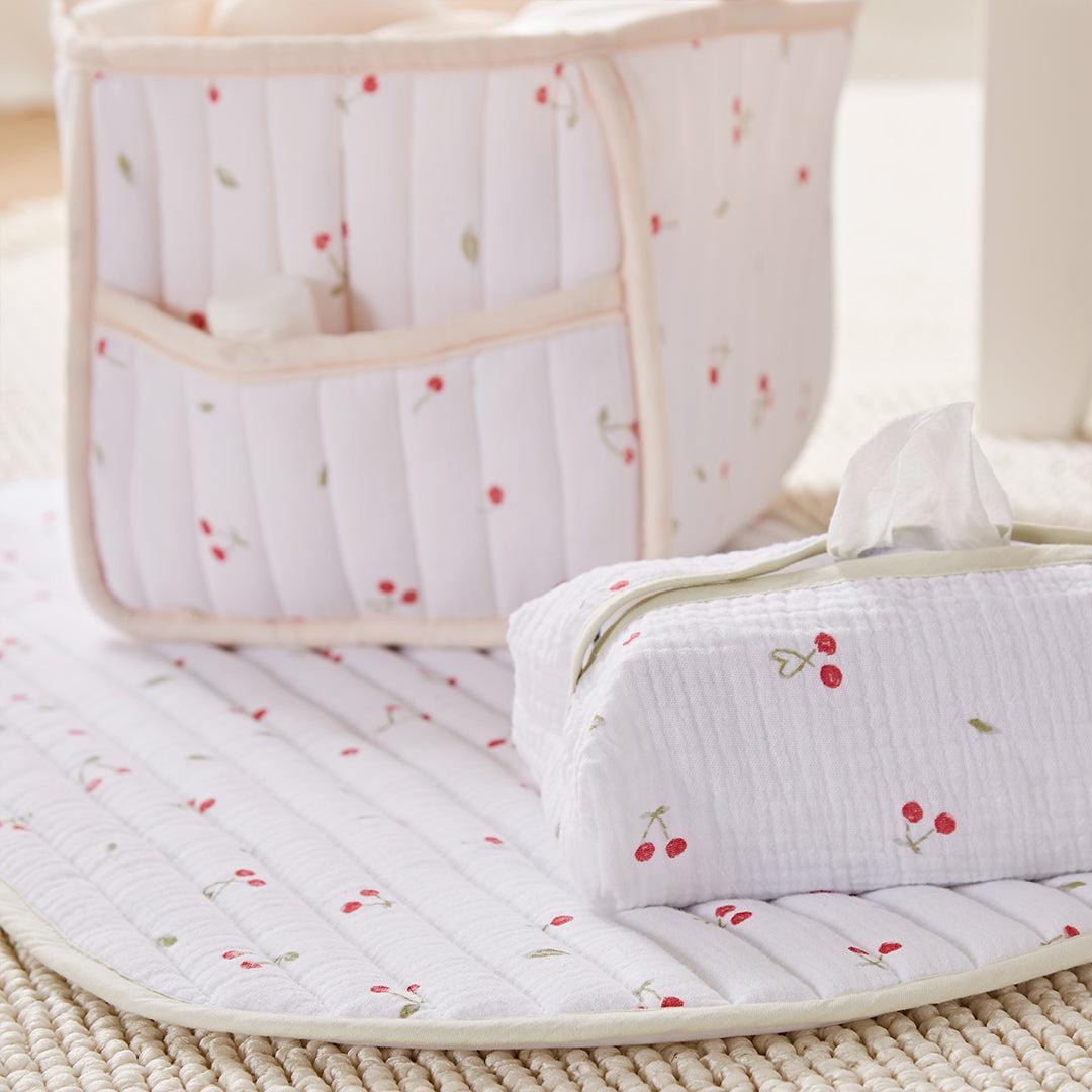 CuddleCo Changing Set - Ditsy Cherry