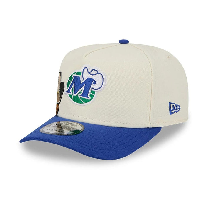 Pictured is this NBA Hardwood Classic Dallas Mavericks 9FIFTY A-Frame Snapback cap in blue. 4