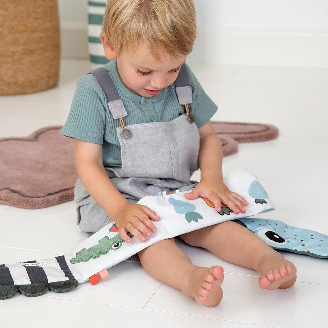 Done by Deer Fold-out Soft Book - Green - Croco