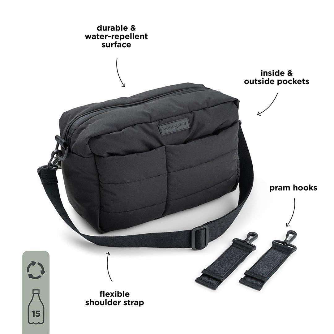 Done by Deer Quilted Stroller Bag - Black
