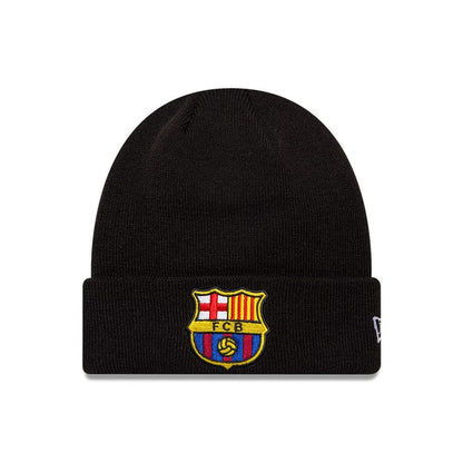 This is a FC Barcelona Core Black Cuff knit Beanie Hat 1