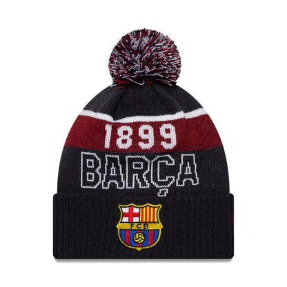 This is a FC Barcelona Core Navy Sport knit Beanie Hat 1