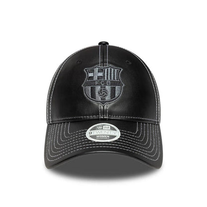 This is a FC Barcelona Womens PU Black 9TWENTY Adjustable Cap 2