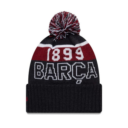 This is a FC Barcelona Youth Core Navy Sport knit Beanie Hat 2