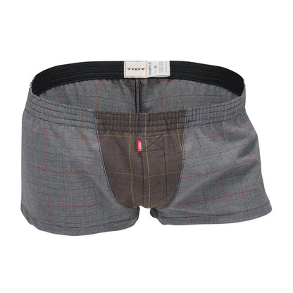 Glen Check Stretchable Trunks - Gray | TOOT - | MAD Lifestyle
