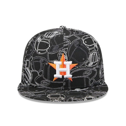 Pictured is this MLB Cap Scramble Houston Astros 59FIFTY Fitted cap in black. 3