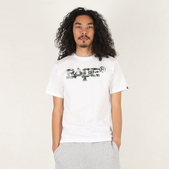 Hybrid Camo Mixed Logo T-Shirt - White