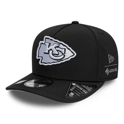 This is a Kansas City Chiefs NFL Gore-Tex Black 9FIFTY A-Frame Snapback Adjustable Cap 1