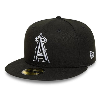 This is a LA Angels MLB Black 59FIFTY Fitted Cap 1