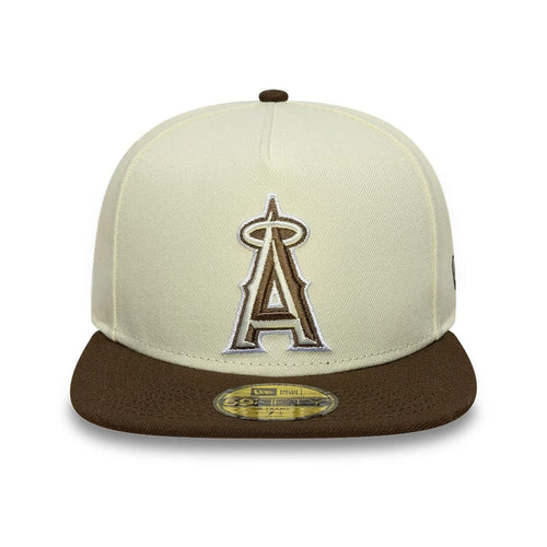 This is a LA Angels MLB Cream 59FIFTY A-Frame Fitted Cap 3