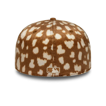 This is a LA Dodgers Animal Print Dark Beige 59FIFTY Fitted Cap 6