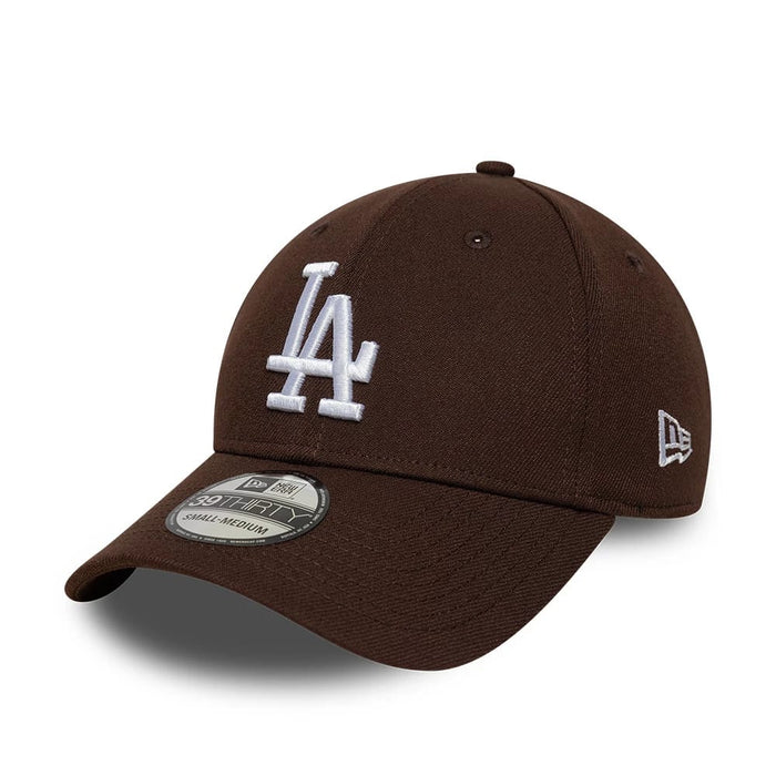 This is a LA Dodgers MLB Dark Brown 39THIRTY Stretch Fit Cap 1