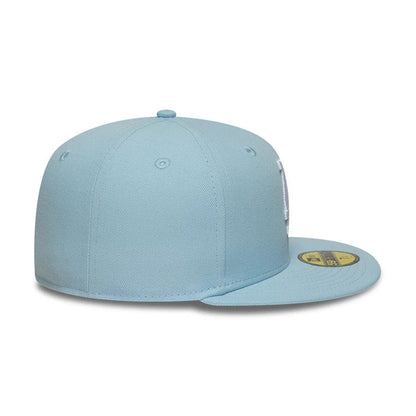 This is a LA Dodgers MLB Pastel Blue 59FIFTY Fitted Cap 5