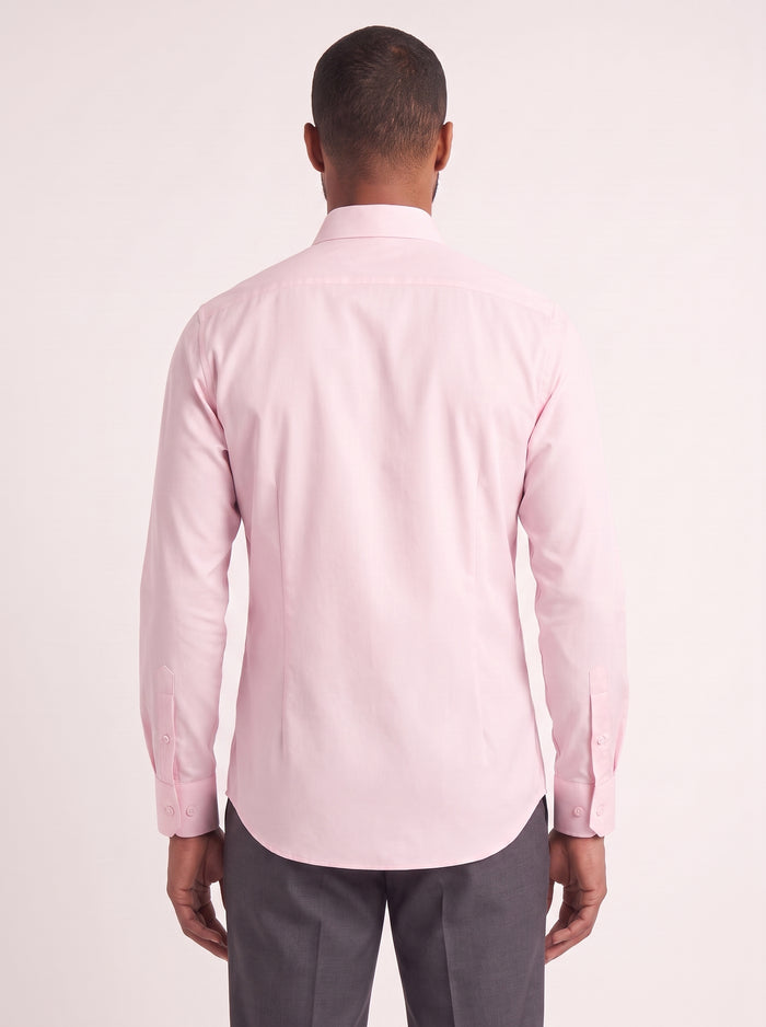 Light Pink classic fit dress shirt on model - back view - KCT Menswear