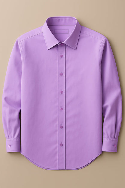 Men's Lilac Slim Fit Dress Shirt - Formal Wedding Prom - KCT Menswear