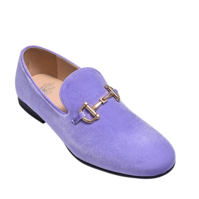Lilac velvet prom loafer for men – KCT Menswear