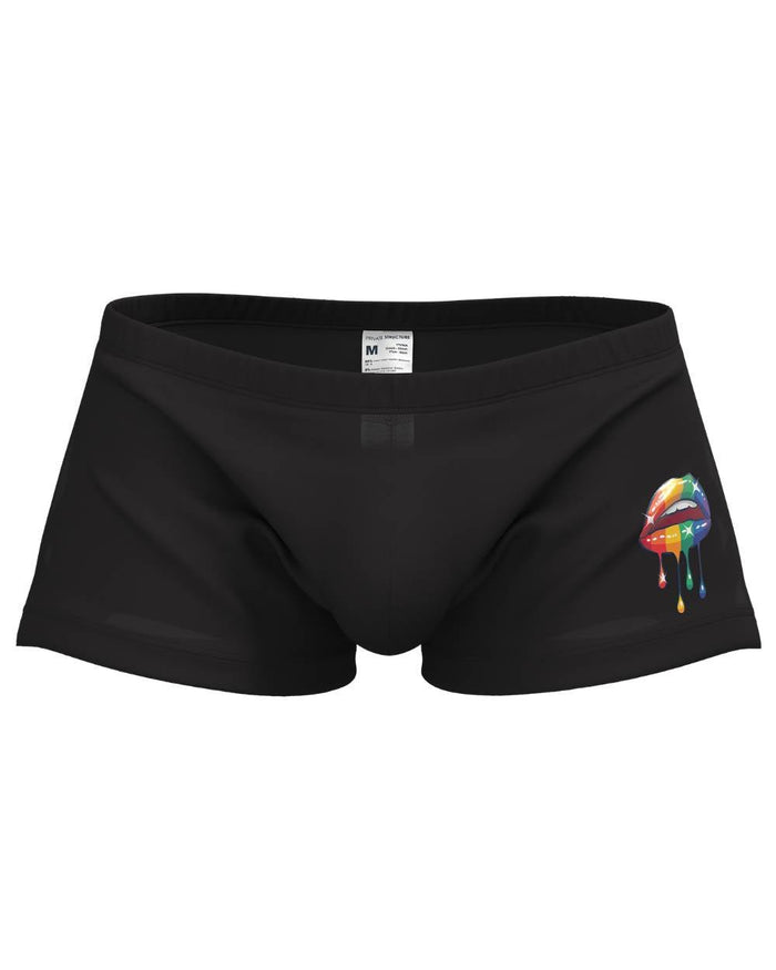 Load My Mouth Mid Waist Trunk With Split - Black - | Private Structure - | MAD Lifestyle