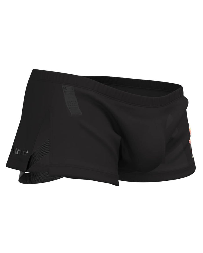 Load My Mouth Mid Waist Trunk With Split - Black - | Private Structure - | MAD Lifestyle
